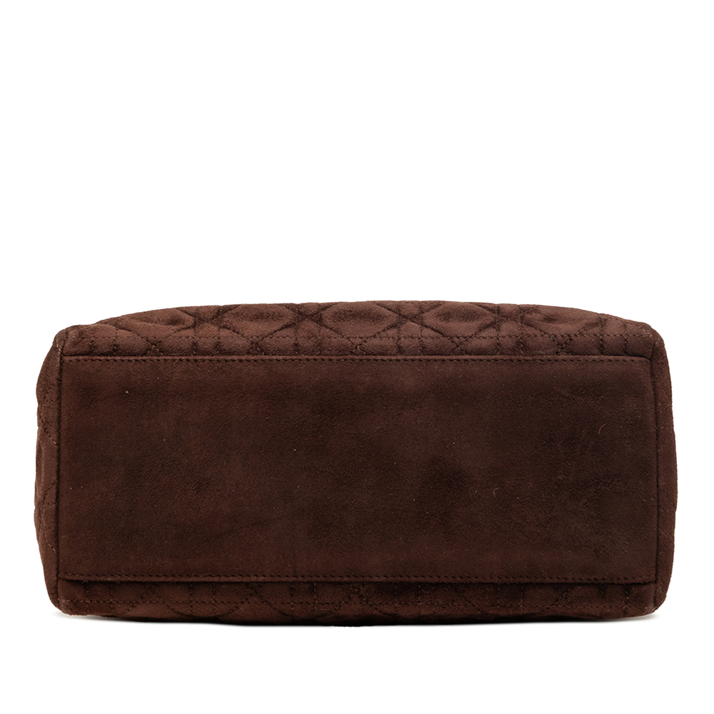 Pre-Loved Dior Medium Suede Cannage Lady Dior - Picture 3 of 7